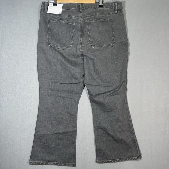 NWT Ann Taylor Loft The Kick Crop High Rise Curvy Fit Women’s Size 33/16 P Gray - Picture 5 of 10